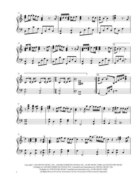 Heaven Bryan Adams Lever Harp Solo Page 2