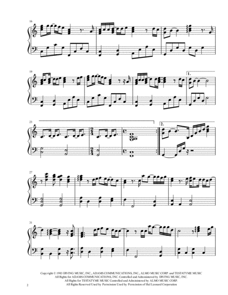 Heaven Bryan Adams Piano Solo Page 2