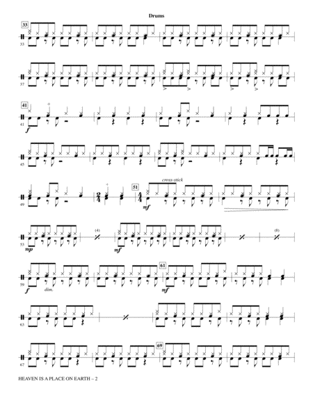 Heaven Is A Place On Earth Arr Mark Brymer Drums Page 2