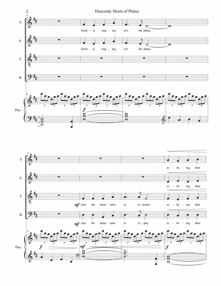 Heavenly Hosts Of Praise Choral Satb Page 2