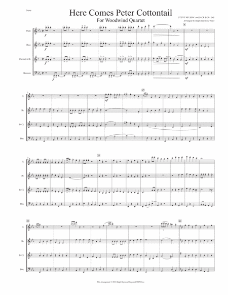 Here Comes Peter Cottontail For Woodwind Quartet Page 2