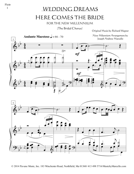 Here Comes The Bride For The New Millennium Flute Piano Page 2