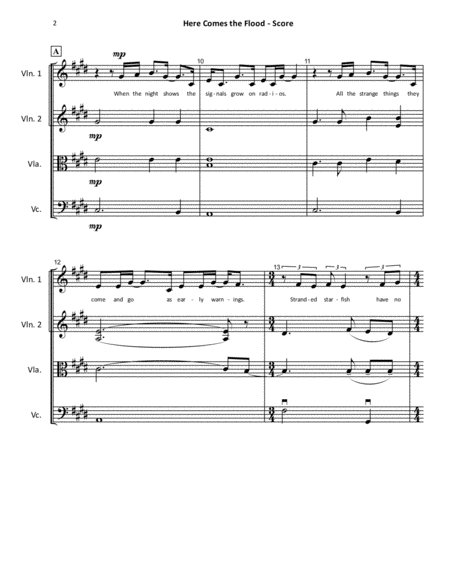 Here Comes The Flood String Quartet Page 2