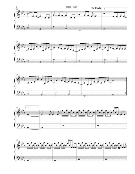 Here I Am Spirit Sheet Music Easy Page 2