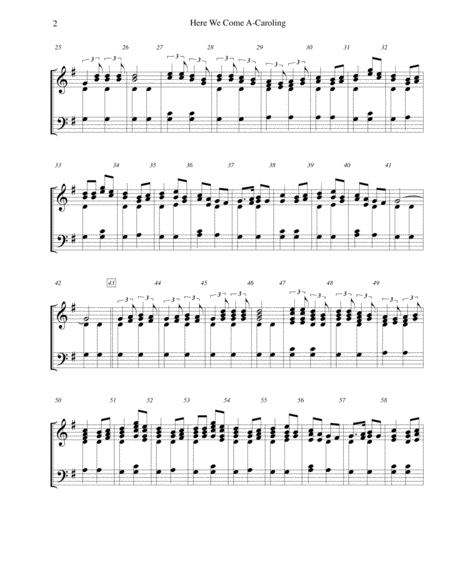 Here We Come A Caroling For 2 Octave Handbell Choir Page 2