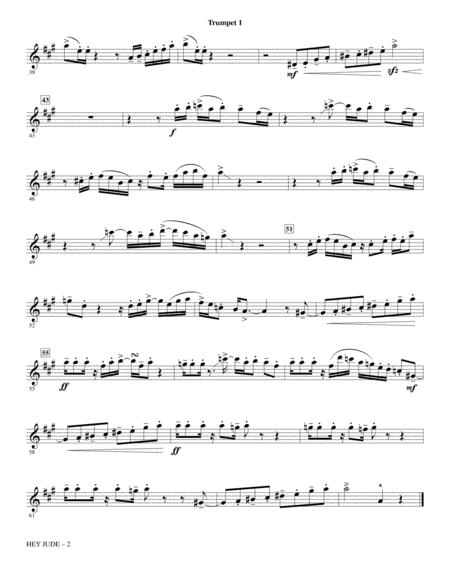 Hey Jude Arr Mark Brymer Trumpet 1 Page 2