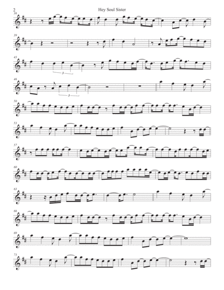 Hey Soul Sister Alto Sax Page 2