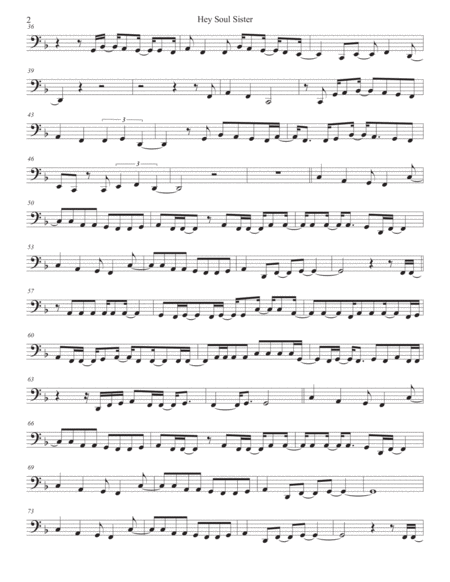 Hey Soul Sister Tuba Page 2