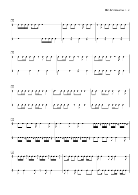 Hi Christmas No 1 Body Percussion Duet Page 2