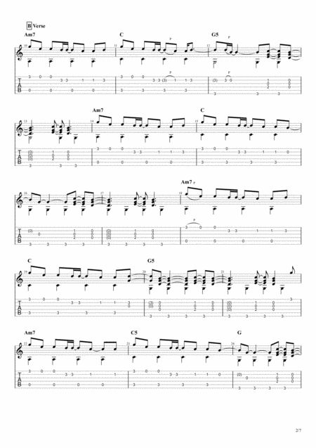 High And Dry Radiohead For Solo Fingerstyle Guitar Page 2