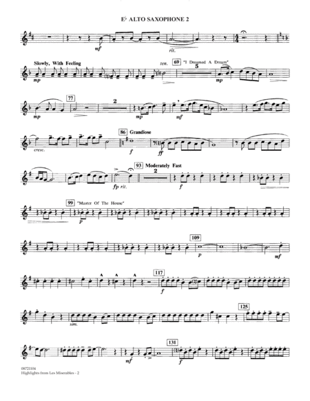 Highlights From Les Misrables Arr Johnnie Vinson Eb Alto Sax 2 Page 2