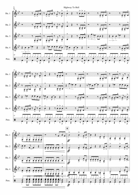 Highway To Hell Horn Quartet Page 2