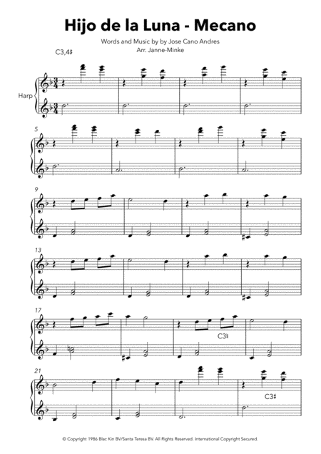 Hijo De La Luna Harp Solo Page 2