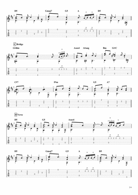 Hill Street Blues Theme For Solo Fingerstyle Guitar Page 2