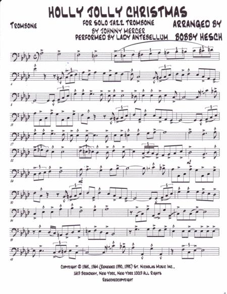 Holly Jolly Christmas For Solo Jazz Trombone Page 2