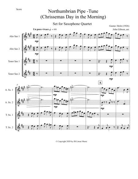 Holst Northumbrian Pipe Tune Set For Saxophone Quartet Page 2