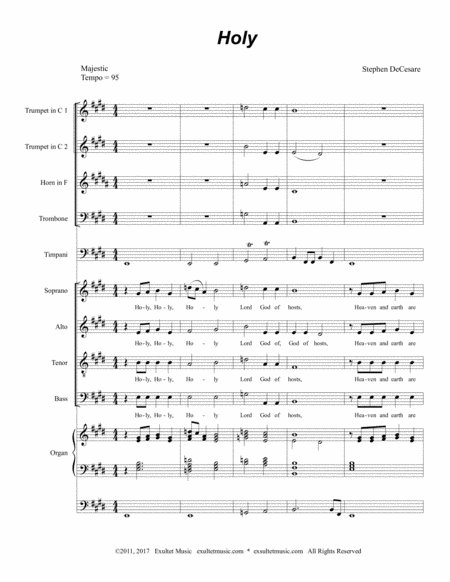 Holy From Mass Of Saint Michael Full Score Page 2