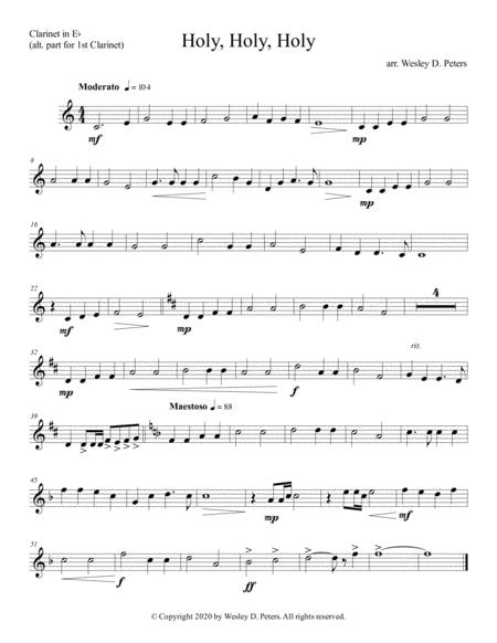 Holy Holy Holy Clarinet Quartet Page 2