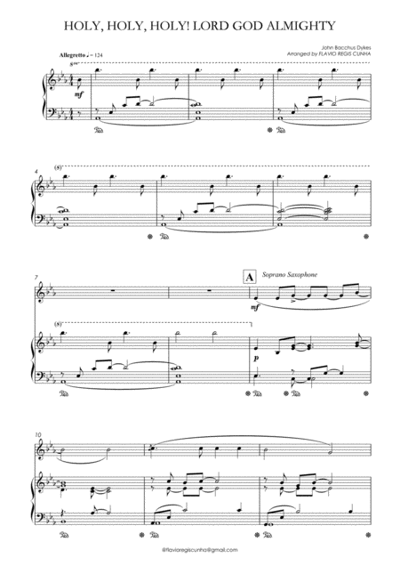 Holy Holy Holy Lord God Almighty For Soprano Saxophone And Piano Page 2