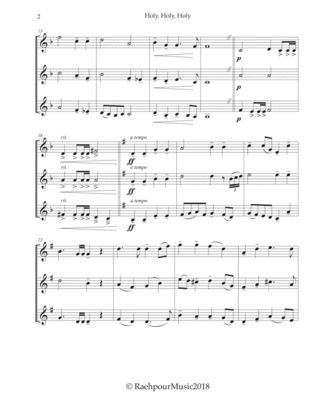 Holy Holy Holy Trumpet Trio Page 2