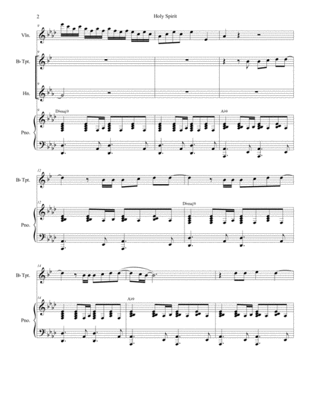 Holy Spirit Duet For Bb Trumpet And French Horn Page 2