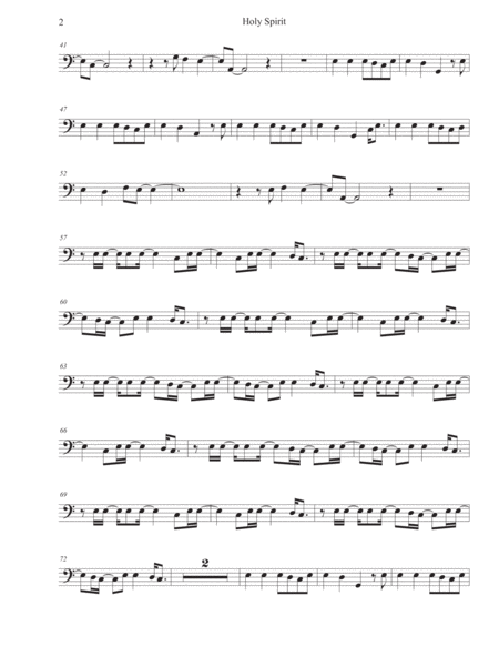 Holy Spirit Easy Key Of C Bassoon Page 2