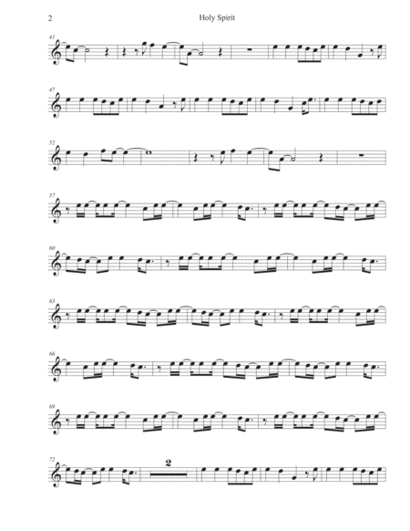 Holy Spirit Easy Key Of C Violin Page 2