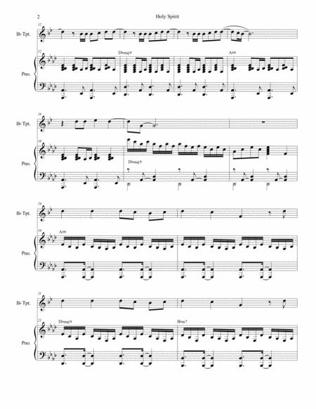 Holy Spirit For Bb Trumpet Solo And Piano Page 2