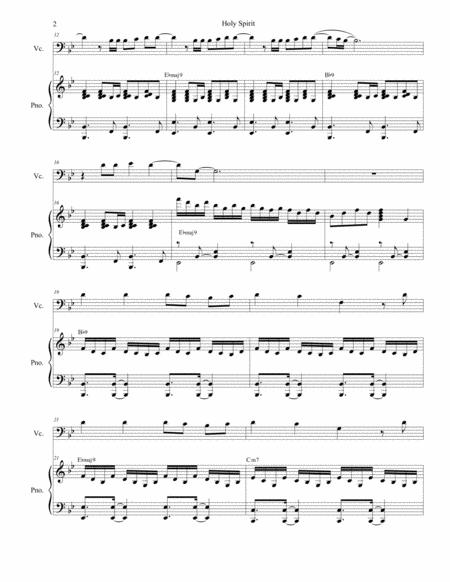 Holy Spirit For Cello Solo And Piano Page 2