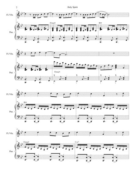 Holy Spirit For Flute Or Violin Solo And Piano Page 2