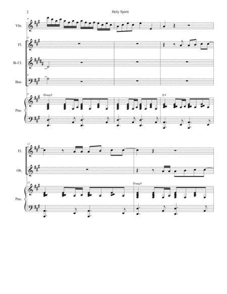 Holy Spirit For Woodwind Quartet Page 2