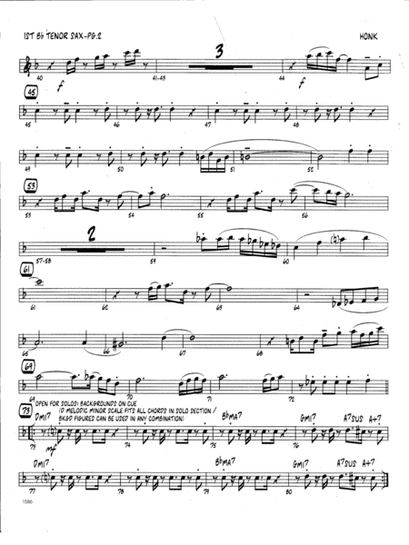 Honk 2nd Bb Tenor Saxophone Page 2