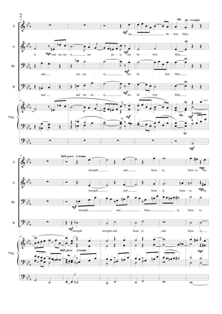 Honour And Majesty Introit Psalm 96 V 6 For Sabrb Choir And Organ Page 2