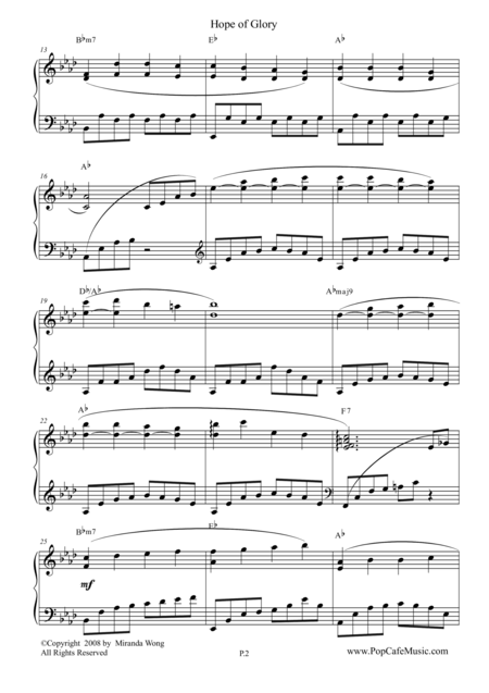 Hope Of Glory Beautiful Piano Music No 6 Page 2