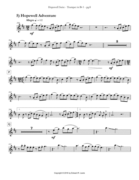 Hopewell Adventure From Hopewell Suite For Trumpet Sextet Page 2