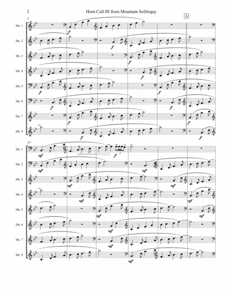 Horn Call Iii From Mountain Soliloquy Horn Octet Page 2
