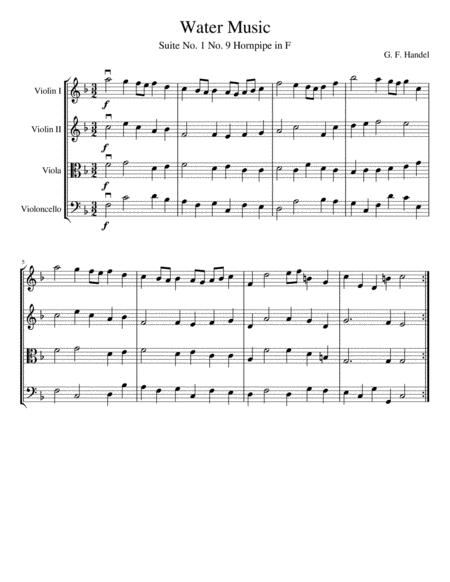 Hornpipe In F From Water Music Page 2