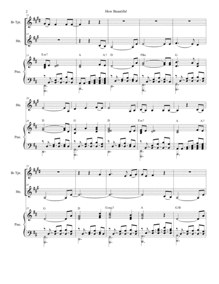 How Beautiful Duet For Bb Trumpet And French Horn Page 2