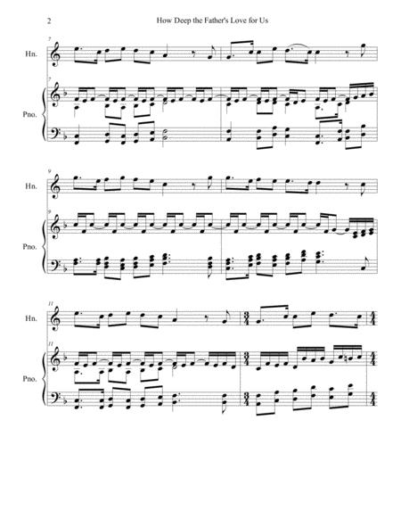 How Deep The Fathers Love For Us Horn Piano Arr Brenda Portman Page 2