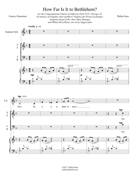 How Far Is It To Bethlehem Choral Version Page 2