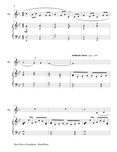 How Firm A Foundation Horn Piano And Horn Part Page 2