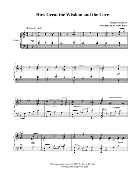 How Great The Wisdom And The Love Piano Solo Arrangement Page 2