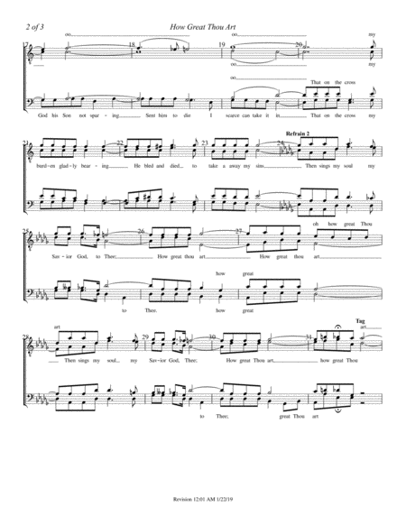 How Great Thou Art Ttbb Choral Page 2