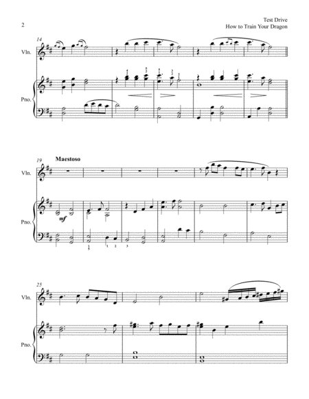 How To Train Your Dragon Forbidden Friendship Violin Piano Page 2