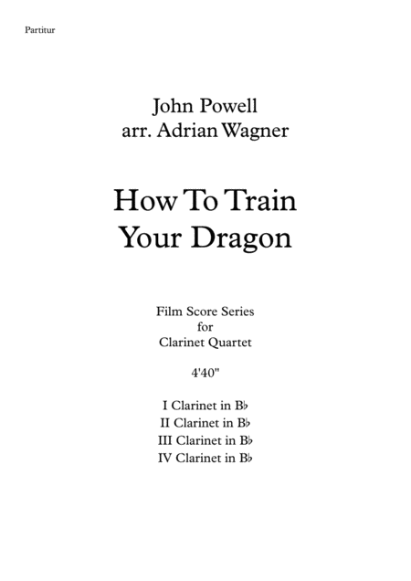 How To Train Your Dragon John Powell Clarinet Quartet Arr Adrian Wagner Page 2