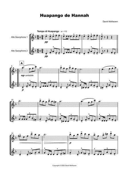 Huapango De Hannah For Alto Saxophone Duet Page 2