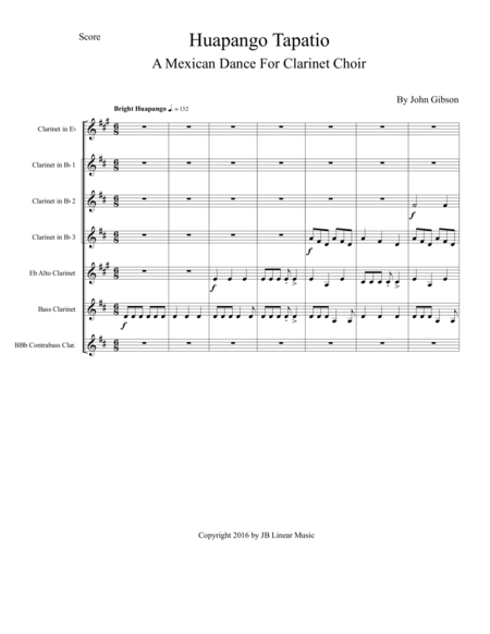 Huapango Tapatio Clarinet Choir Mexican Dance Page 2