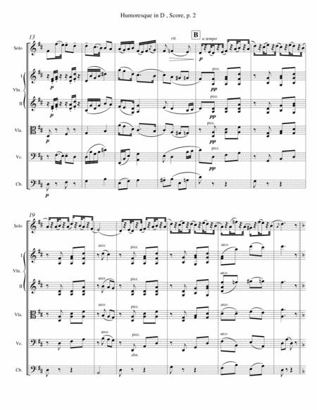 Humoresque In D For Strings And Soloist Page 2