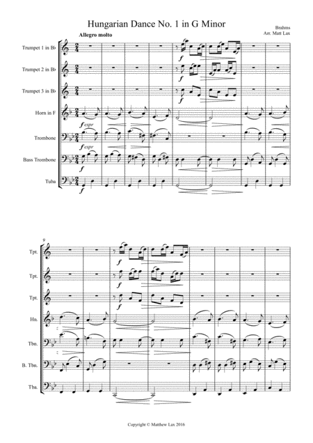 Hungarian Dance No 1 Brass Septet Page 2