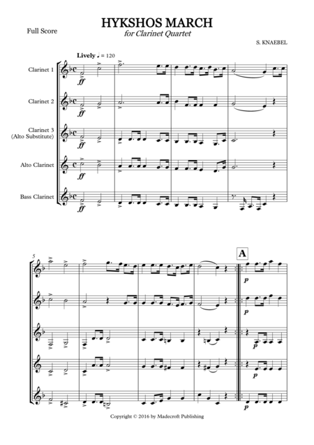 Hykshos March For Clarinet Quartet Page 2